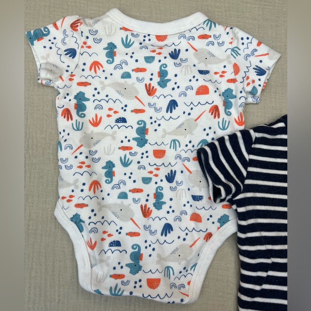 Bundle of 3 Mac & Moon short sleeve bodysuits 3-6 months - Picture 8 of 12